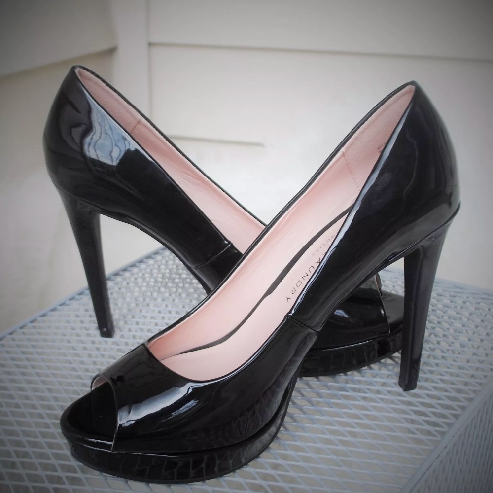 Chinese Laundry Black Lacquer High Heels Shoes